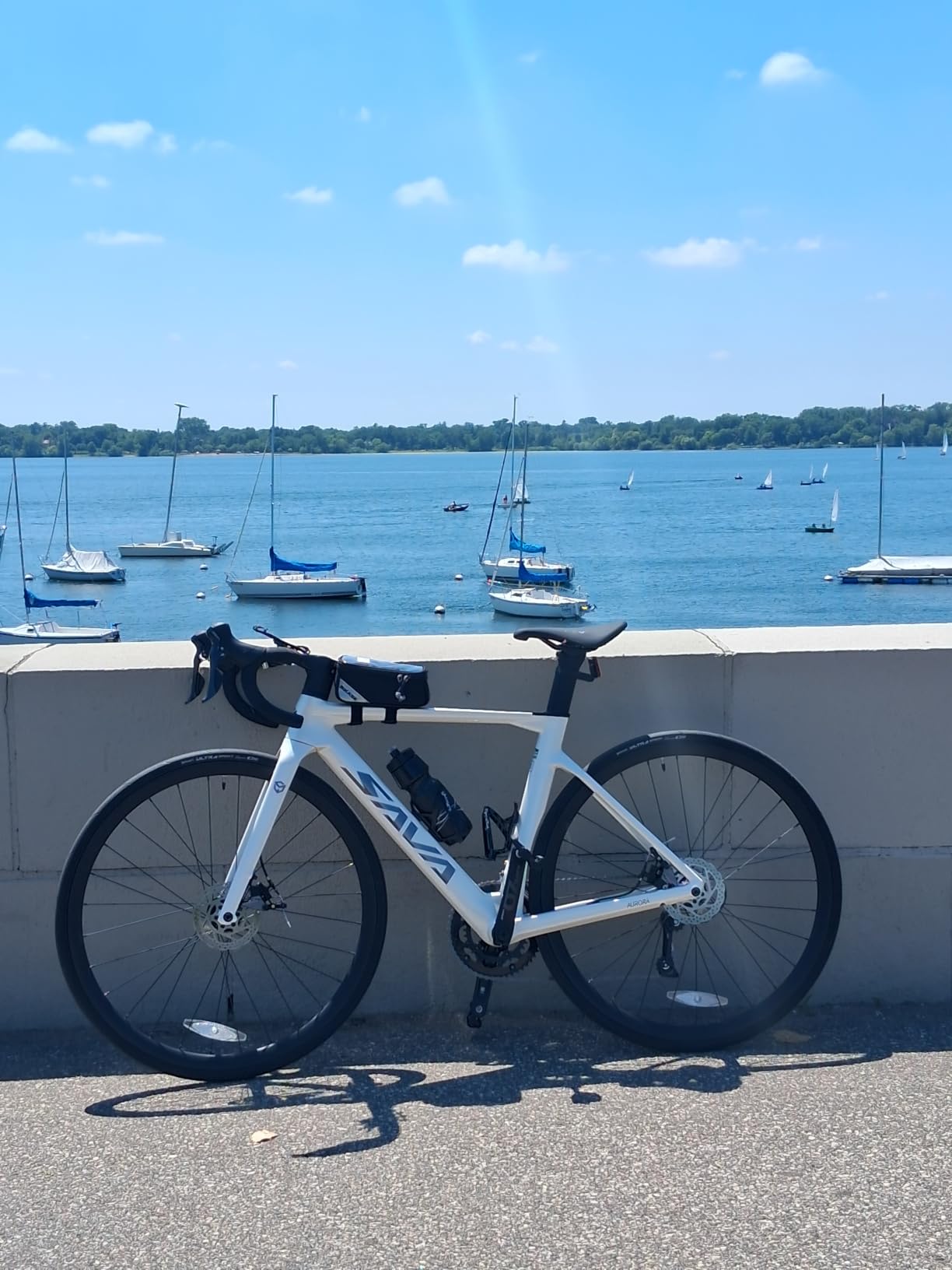 SAVADECK Carbon Disc Road Bike, Carbon Frame & Fork, Shimano SORA R3000 18 Speed Disc Brake customer photo 2