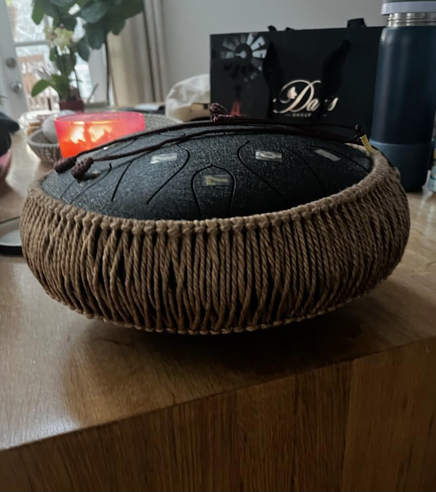 HOPWELL Steel Tongue Drum - 15 Note 12 Inch Tongue Drums - Percussion Instruments - Hand Pan Drum with Music Book, Drum Mallets and Carry Bag, D Major, Navy Blue customer photo 1