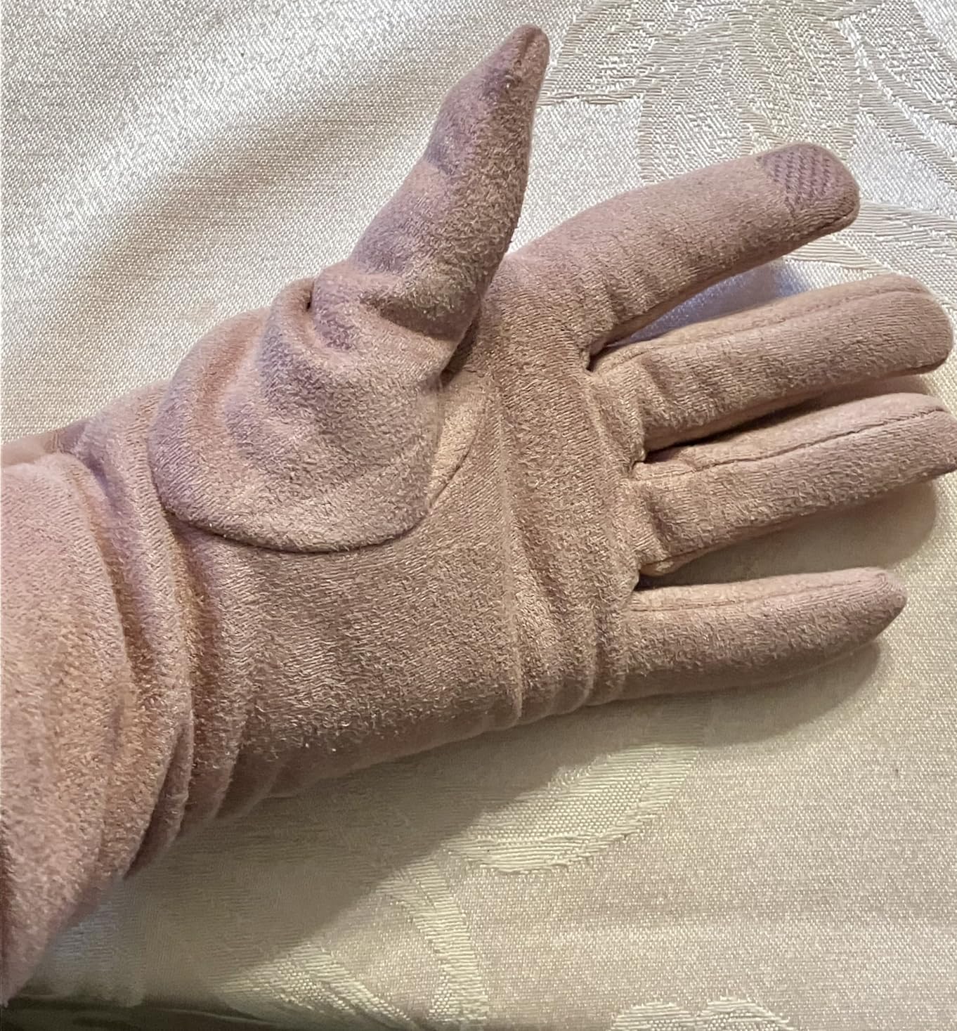Womens Winter Leather Gloves Touch Screen Wool Lined Windproof Warm Suede Fashion Dress Gloves customer photo 2