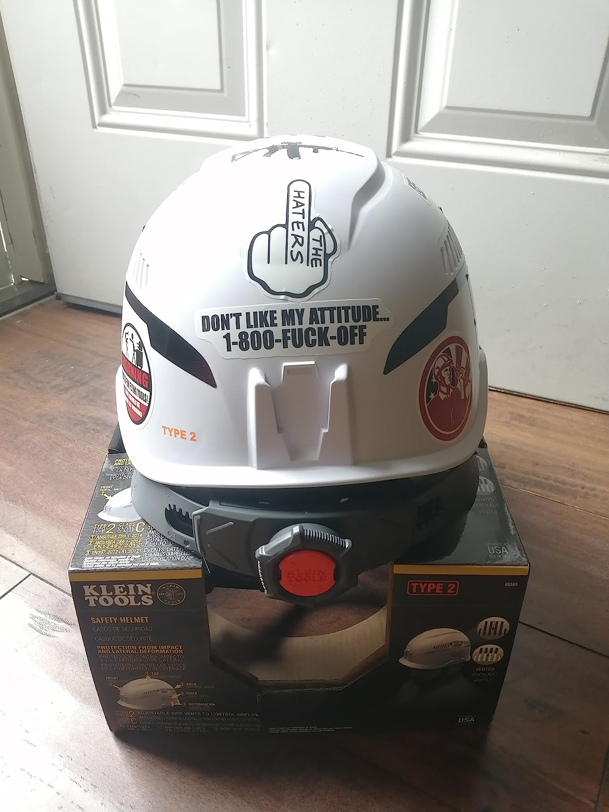 Klein Tools Safety Helmet, Type-2 Safety Helmet, Vented, Class C customer photo 2