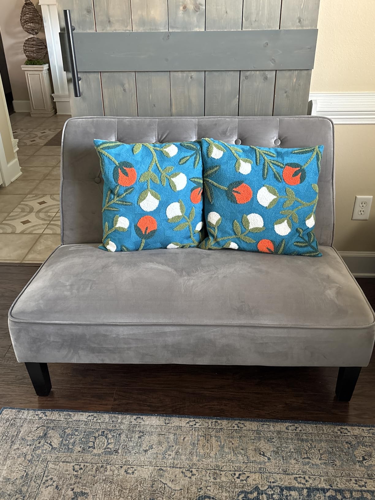 annjoe Button Tufted Loveseat Settee Upholstered Sofa Backrest Buckle Couch Banquette Bench for Dining Room Living Room Bedroom Funiture customer photo 1