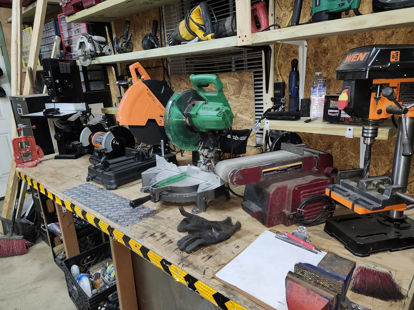 VEVOR Abrasive Chop Saw, 14in / 35cm Blade, 2300W 3600RPM Steel Cutting Machine, 0-45 Degrees Adjustable Angle Miter Saw for Cutting Metal, Rebar, Iron, Aluminum - Black customer photo 1