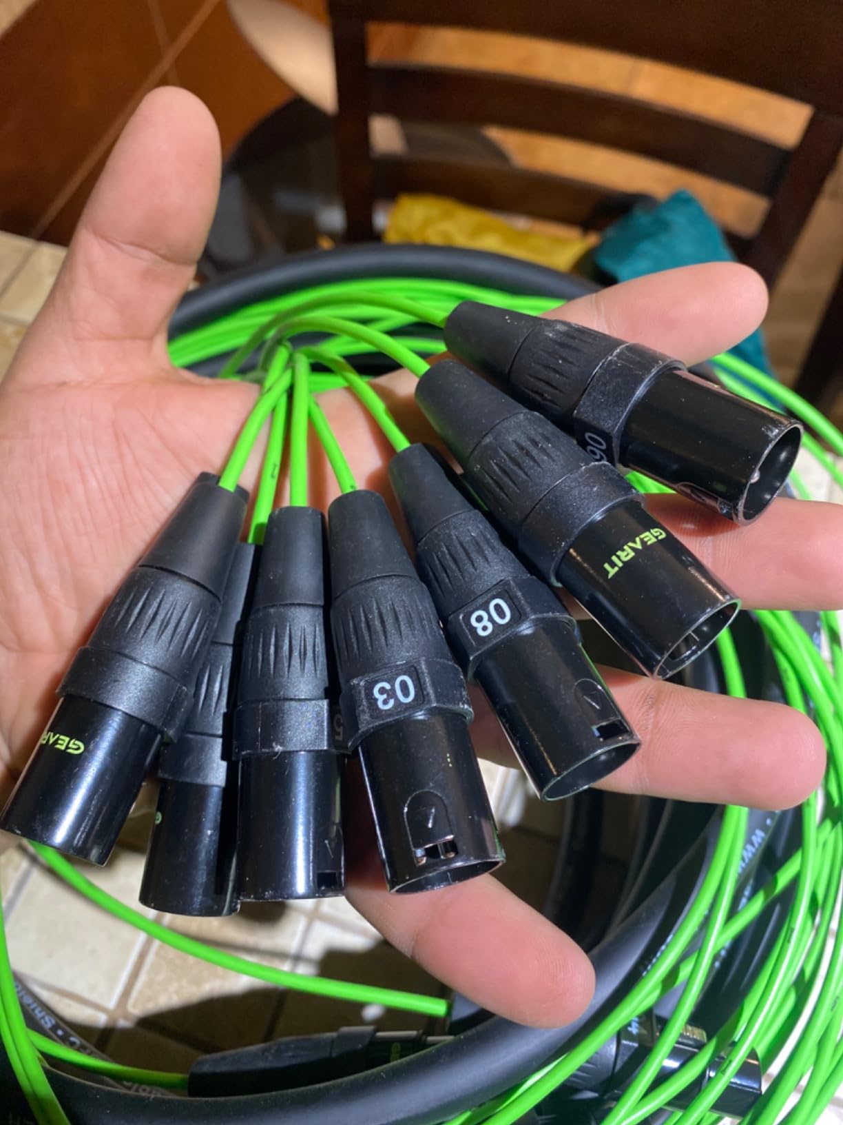 GEARit XLR Snake 8 Channel 30 ft, OFC Audio Snake Balanced Multicore Cable with Metal XLR Connectors & Numbered Channel Labels for Studio Mixers, Patch Bays, Stage Monitors, Small Venues & Live Sound customer photo 2