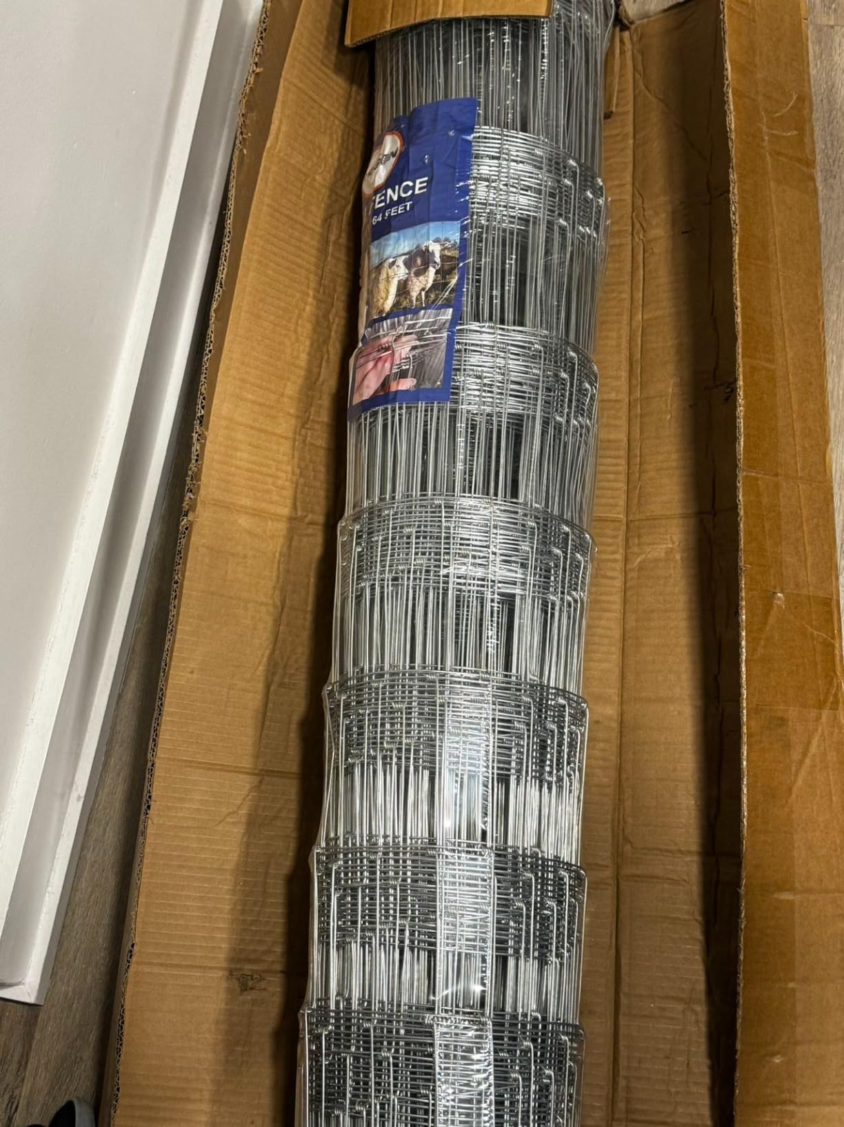Farm Fence 4ft x 164ft Heavy Zinc Coating Cattle Fence Galvanized Field Fencing Sheep Fence Goat Fence, Hog Wire Fencing for Yard Livestock Animals Protection customer photo 2