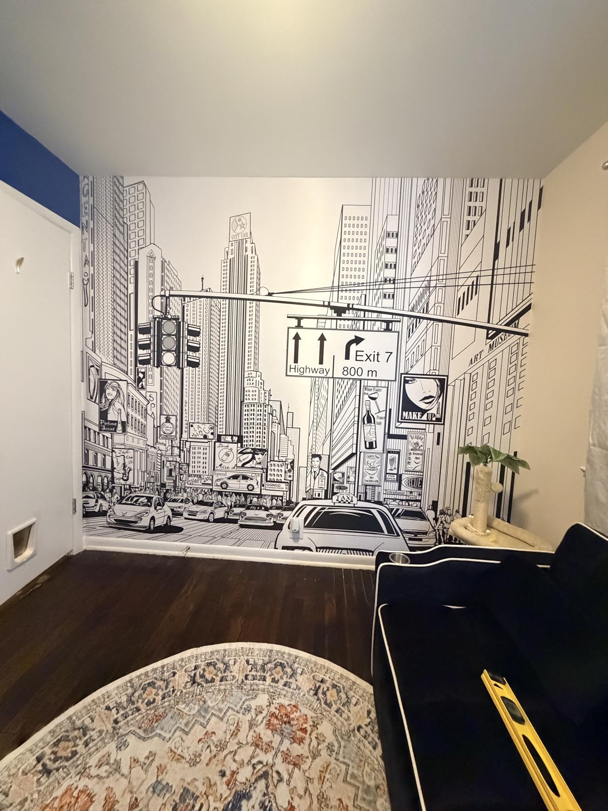 Black New York City Wallpaper Brooklyn Bridge Wall Mural for Bedroom | 106