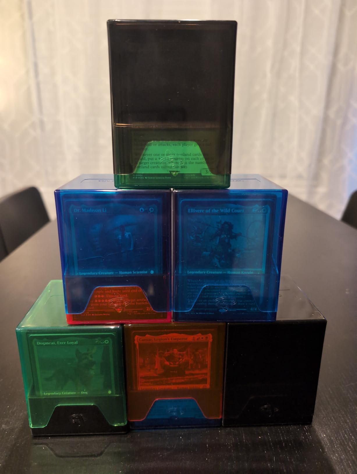 Gamegenic Bastion 100+ XL Deck Box - Compact, Secure, and Perfectly Organized for Your Trading Cards! Safely Protects 100+ Double-Sleeved Cards, Blue Color customer photo 2