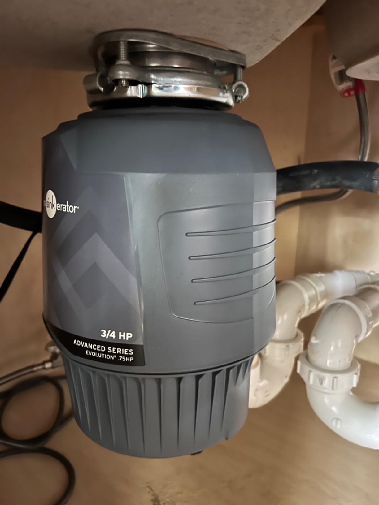 InSinkErator EVOLUTION 0.75HP 3/4 HP, Advanced Series EZ Connect Continuous Feed Food Waste Garbage Disposal, Gray customer photo 2