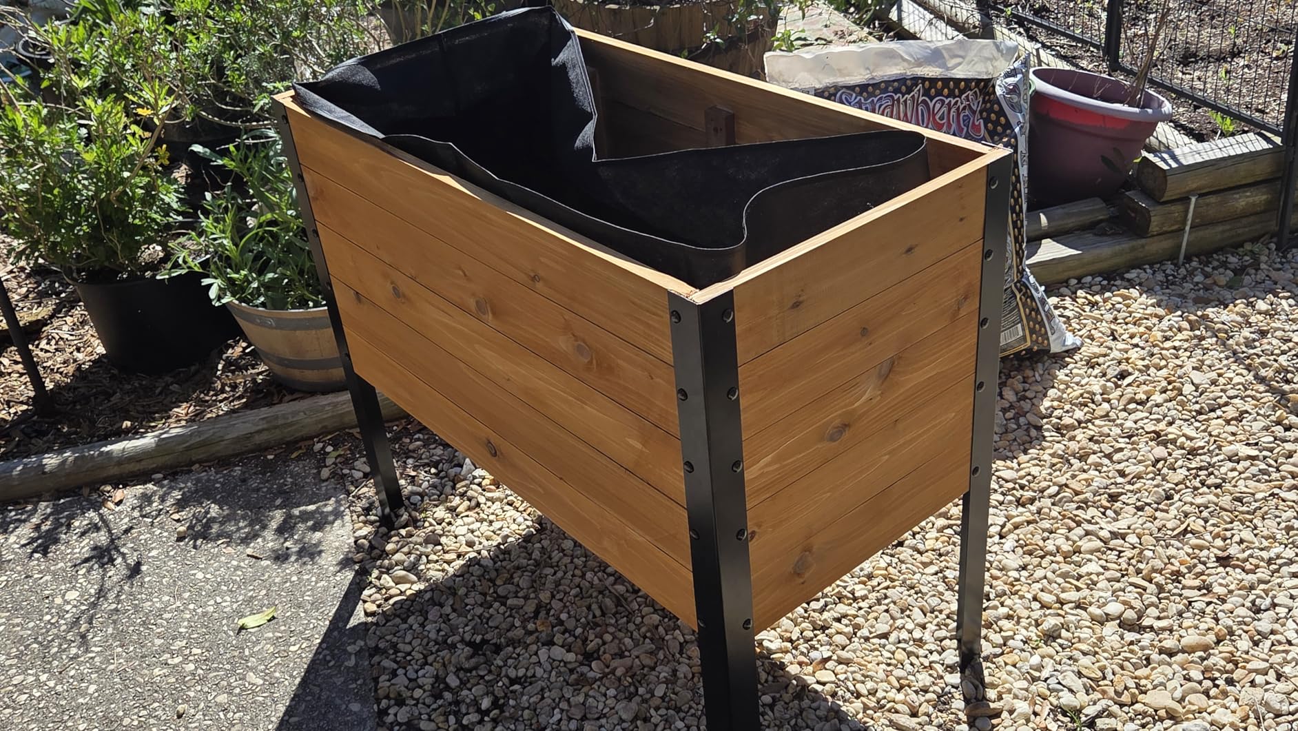 EARTH ELEVATED 100% Canadian Cedar Wood Elevated Garden Bed - Planter Pot to Grow Herbs Flowers, and Vegetables - 18