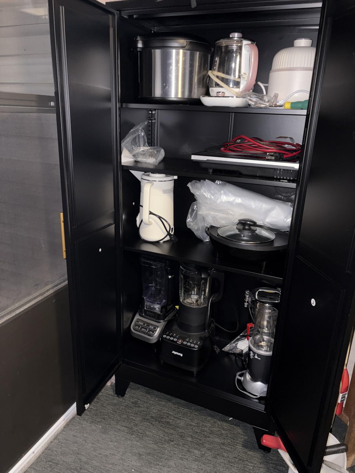 Winiowa Metal Pantry Cabinet with 2 Doors and Adjustable Shelves - 61