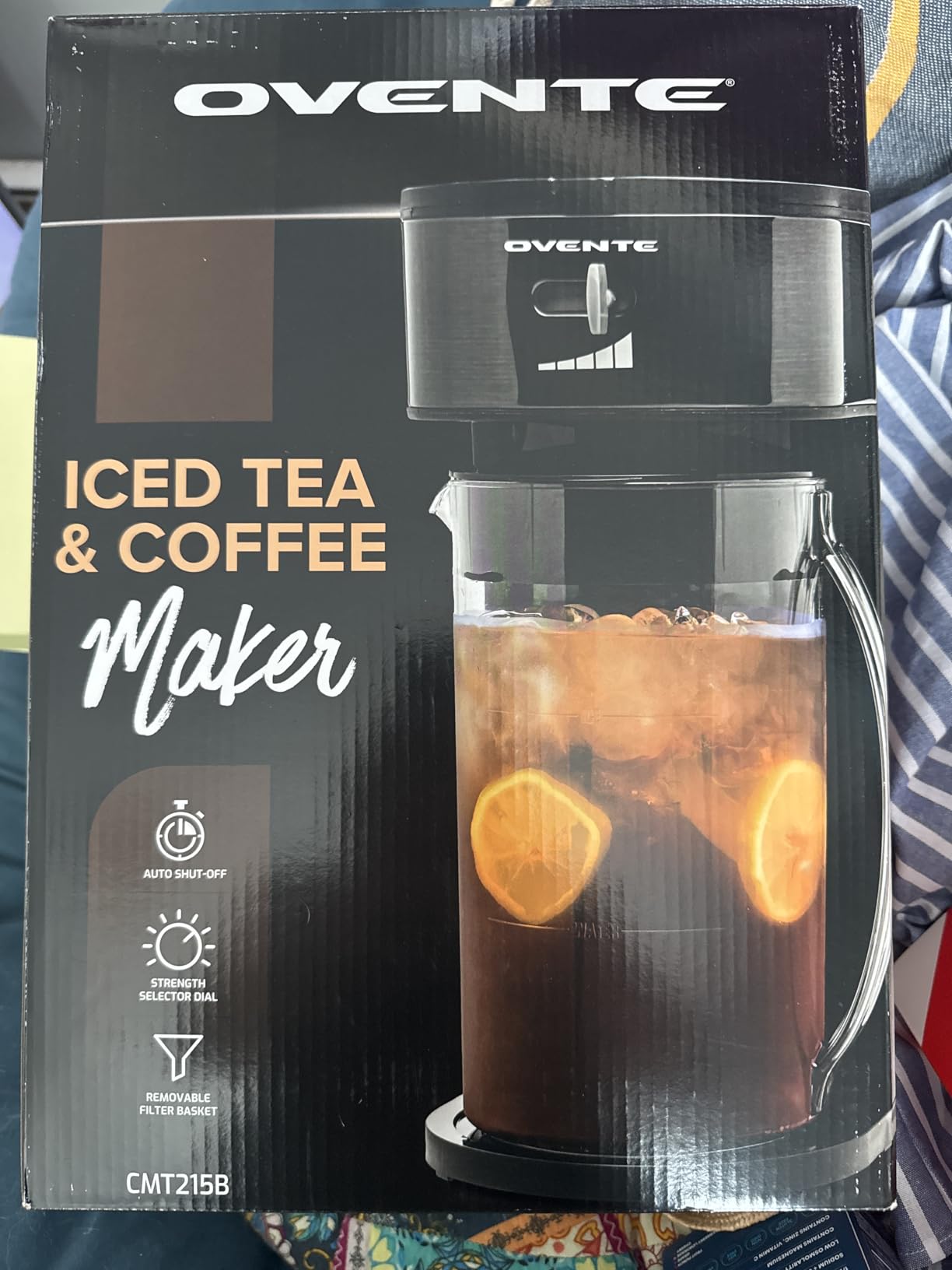 OVENTE Iced Tea and Coffee Maker with 3QT Pitcher, Black CMT215B, Sliding Brew Strength Selector for Taste Customization Ideal for Lemonade, Lattes and Flavored Water, Removable Filter Basket customer photo 1