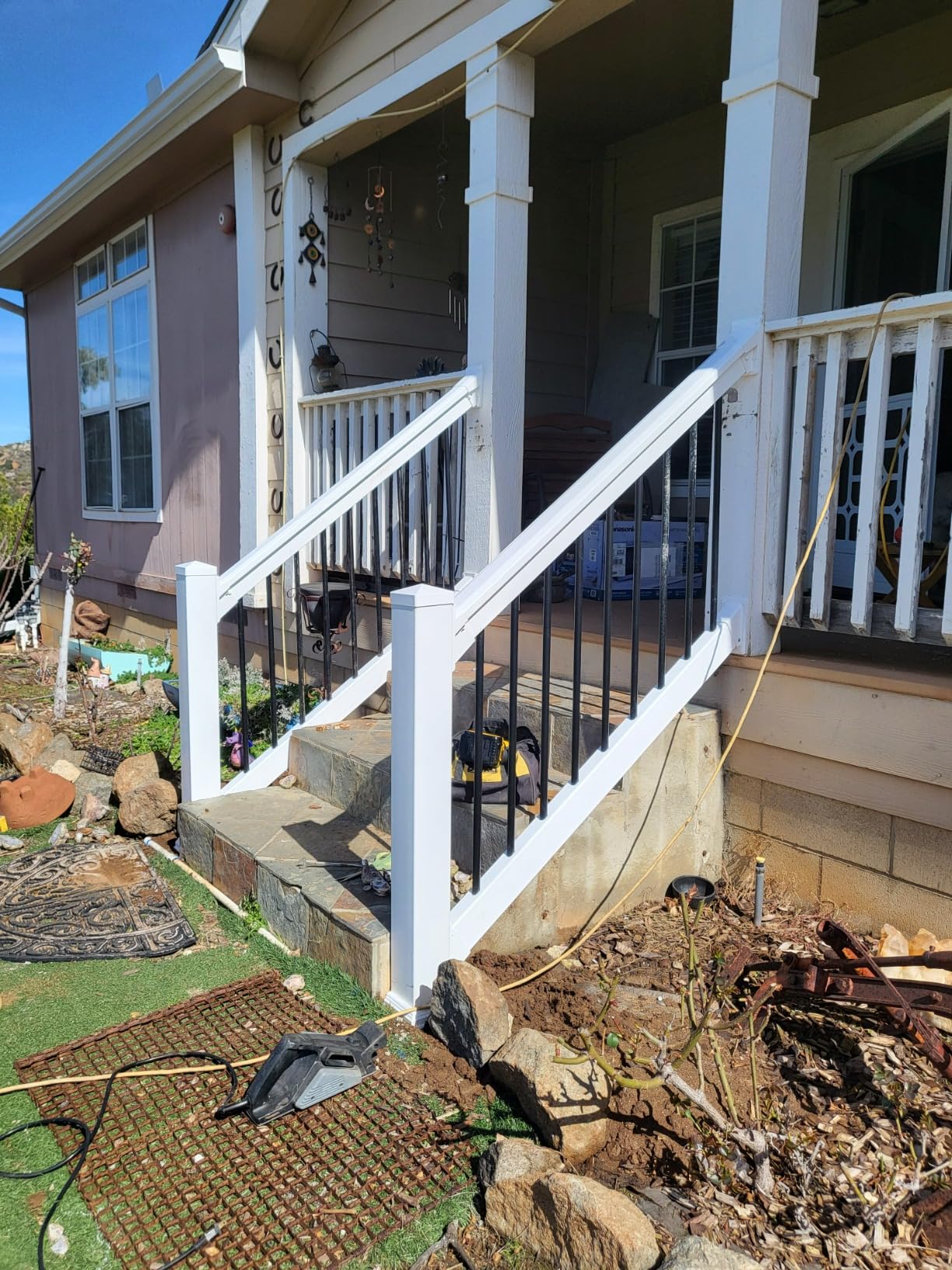 Weatherables Bolton Porch and Deck Railing Kit - Aluminum and Vinyl Railing Kit for Decks, Porches, Balcony Railing, and More (36