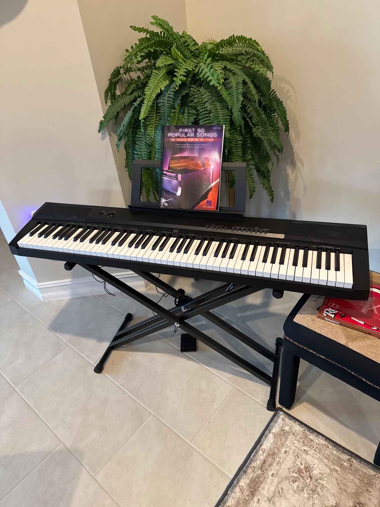 Best Choice Products 88-Key Full Size Digital Piano Electronic Keyboard Set with Semi-Weighted Keys, Stand, Sustain Pedal, Built-In Speakers customer photo 2