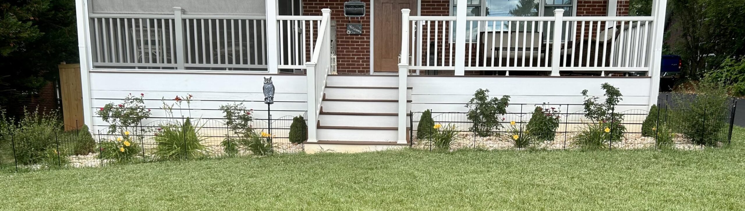 10 Panels Decorative Garden Fence with Gate - 32 in (H) x 23.6 ft (L) No Dig Dog Fence Outdoor for Yard, Rustproof Tall Garden Fencecing Panels, Animal Barrier Suitable for Yard Border, Patio customer photo 1