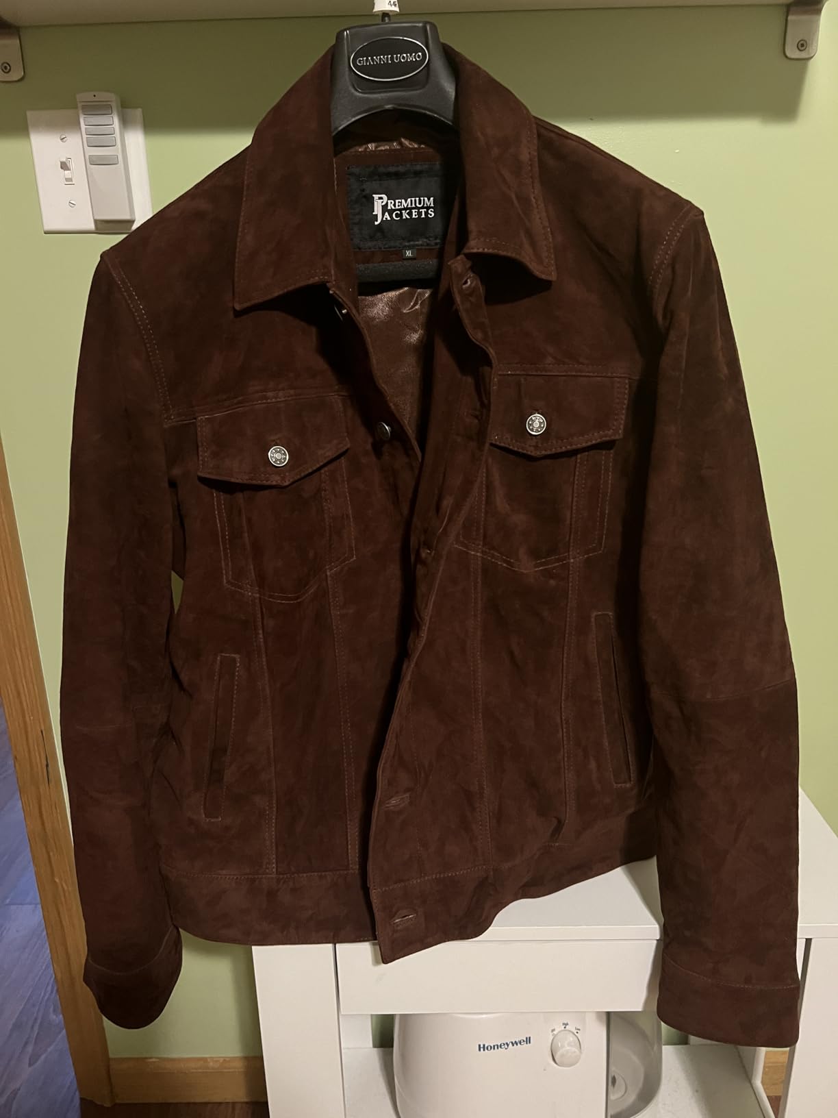 Premium Vintage Trucker Suede Leather Jacket Men Genuine Lambskin Men Leather Jackets Shirt Collar Jackets For Mens customer photo 1