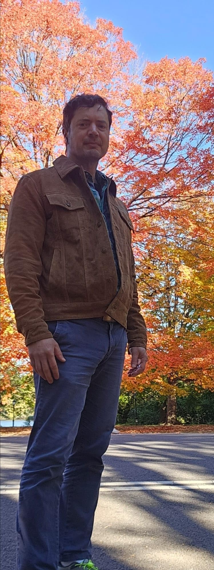 Suede Jacket for Men - Premium Suede Leather Bomber Jacket | Trucker Coat for Mens customer photo 1