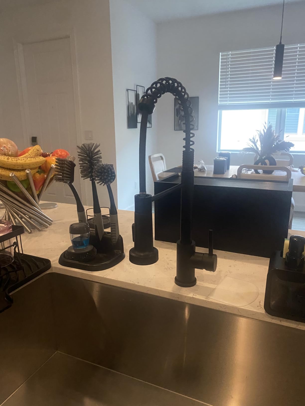 FORIOUS Touchless Kitchen Faucet Brushed Nickel, Smart Motion Sensor Spring Sink Faucet with Pull Down Sprayer Commercial Contemporary Hands-Free for Pot Filler, Farmhouse Camper Laundry customer photo 2