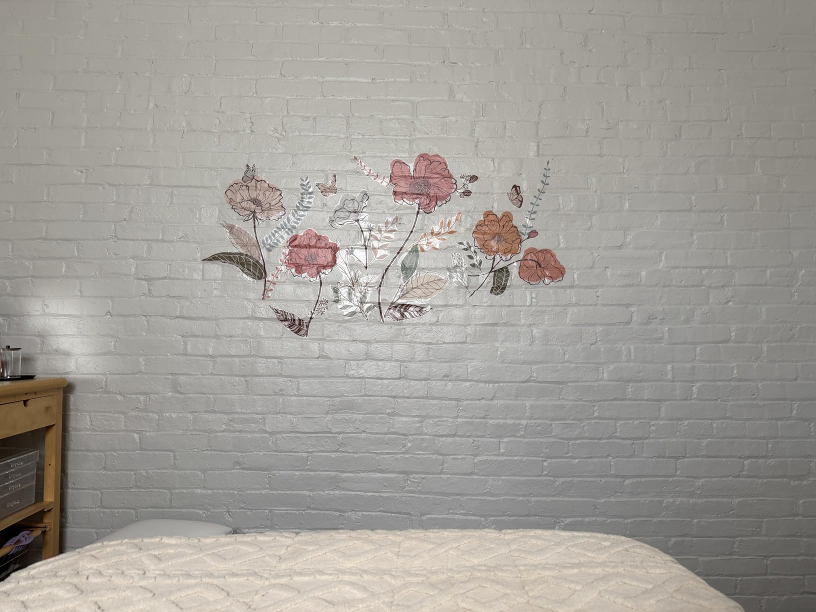wondever Boho Flower Wall Stickers Wildflower Floral Grass Peel and Stick customer photo 2