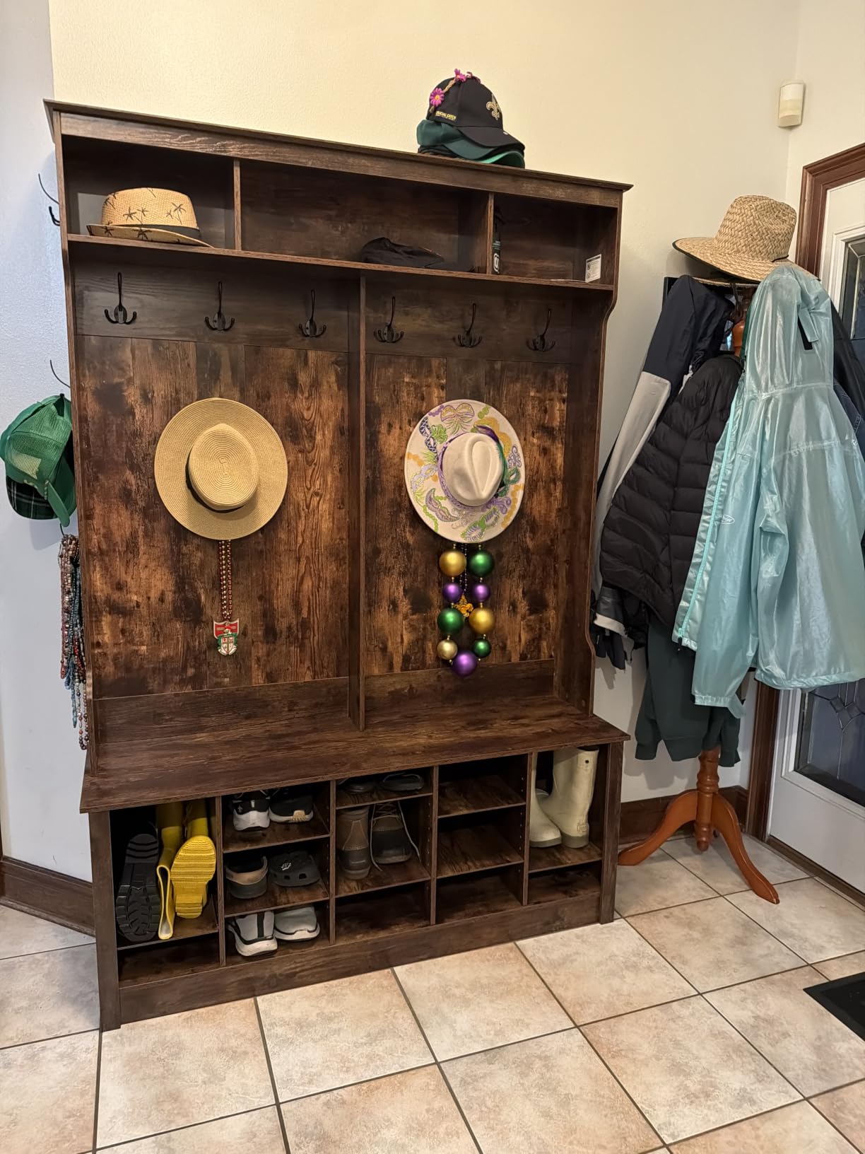 Wodeer Hall Tree with Bench and Shoe Storage, 53