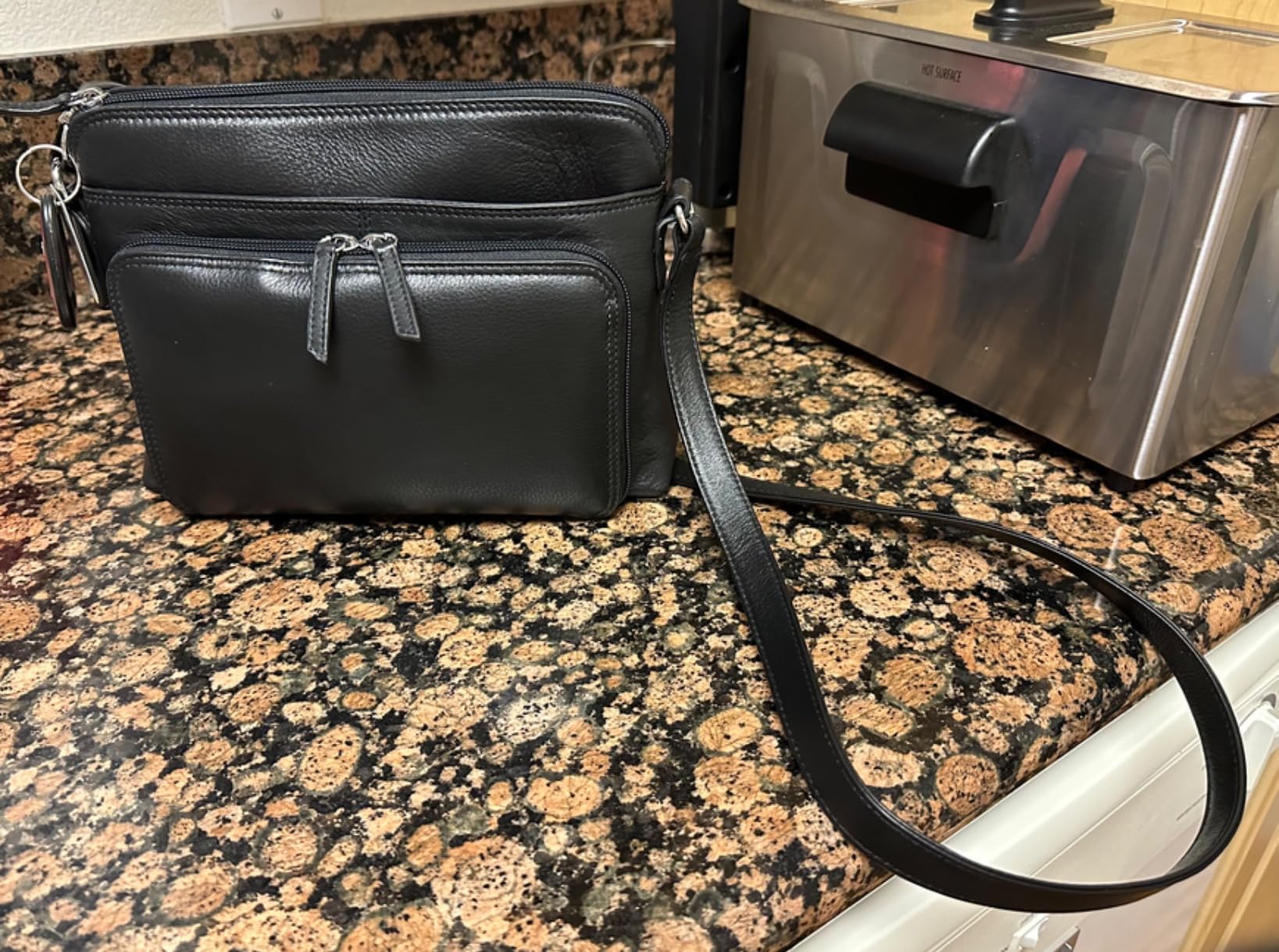 Genuine Leather Crossbody Bags for Women - Premium RFID Blocking Shoulder Bag Organizer with Adjustable Strap customer photo 1