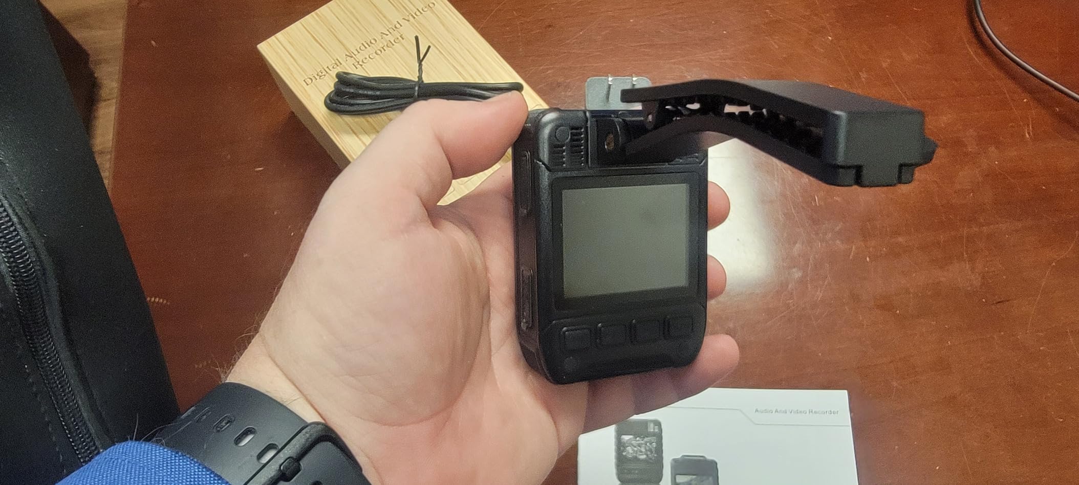 ONCHEER 1080P Body Camera, with 64G Kingston TF Card Shoulder & Waist Clips, Police Body Cam 12H Long Time Record, Personal Body Worn Cameras for Law Enforcement, Security Guards, Bike Trip customer photo 2