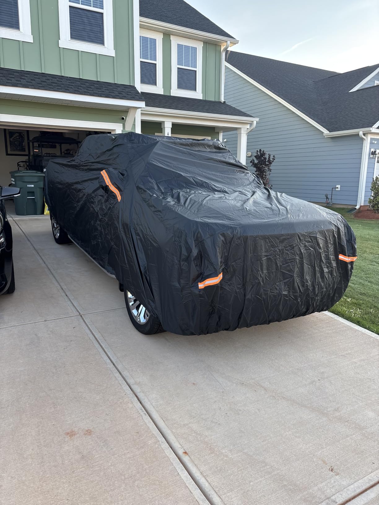 X AUTOHAUX Car Cover for Chevrolet Silverado Crew 210D-PU Outdoor Full Car Cover All Weather with Door Zipper for Waterproof Windproof Sun Rain Protection customer photo 1