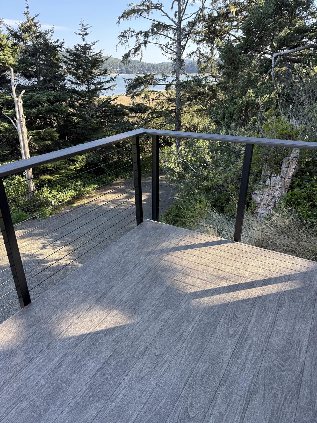Muzata 16-20FT Modular Black Side Mount Cable Railing Kit 36 Inch 5 Level Post Kit Complete Set Cable Railing System for Decks Length Adjustable Easy DIY with Paper User Guide (No Handrail) RW21 customer photo 1