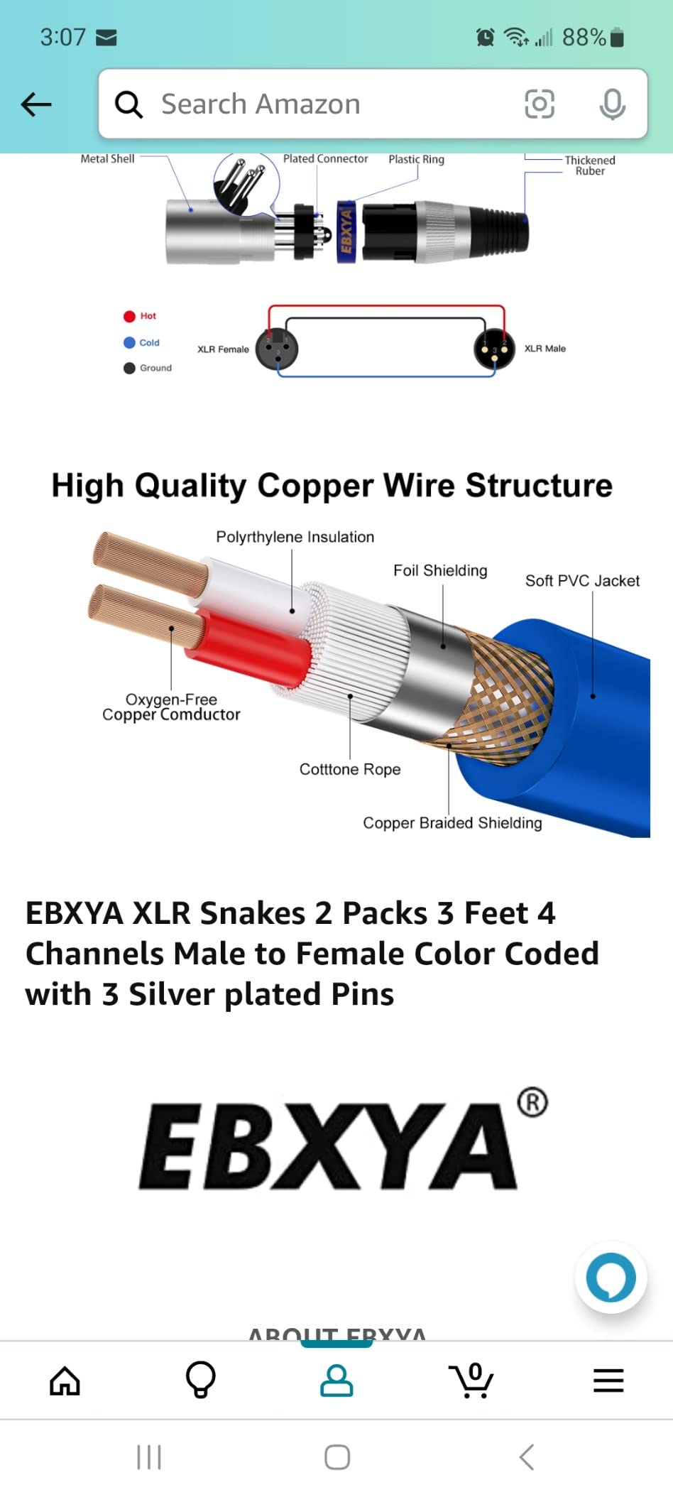 EBXYA 8 Channel XLR Snake Cables 25ft - XLR Male to Female Snake Cable for Live, Recording, Studios customer photo 2
