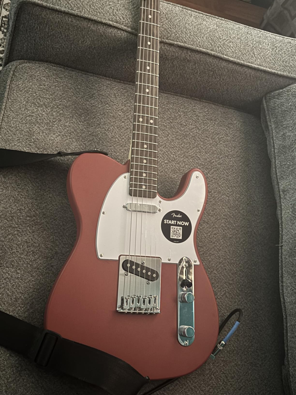 Squier Debut Series Telecaster Electric Guitar, Beginner Guitar, 2-Year Warranty, Includes Free Lessons, Black with Satin Urethane Finish customer photo 1