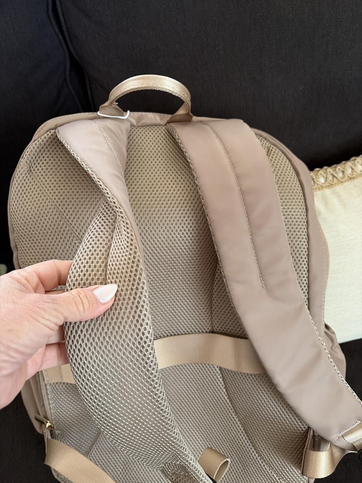 LIGHT FLIGHT Travel Laptop Backpack Women, 17.3 Inch, Champagne | USB Charging Hole, Water Resistant, College Bookbag, Computer Backpack for Work customer photo 1