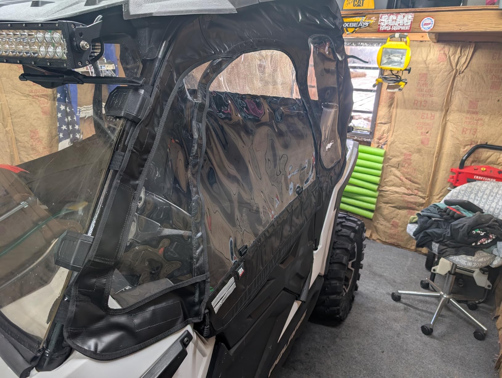 KEMIMOTO Soft Upper Doors, Compatible with Polaris RZR XP 1000 2014-2023, RZR XP Turbo 2016-2021, UTV Cab Enclosures Fit Well with Roof, Mirror and Windshield, Black customer photo 2