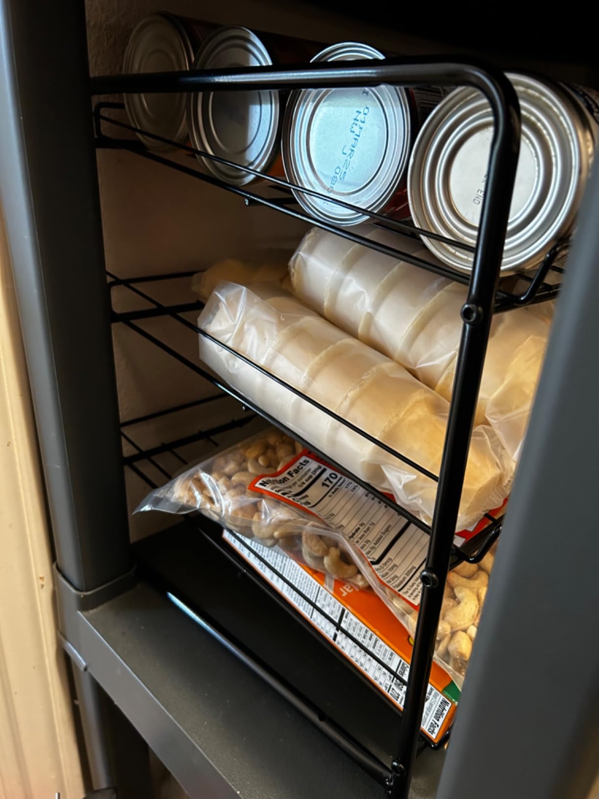Simple Trending Can Rack Organizer, Stackable Can Storage Dispenser Holds up to 36 Cans for Kitchen Cabinet or Pantry, Black customer photo 2