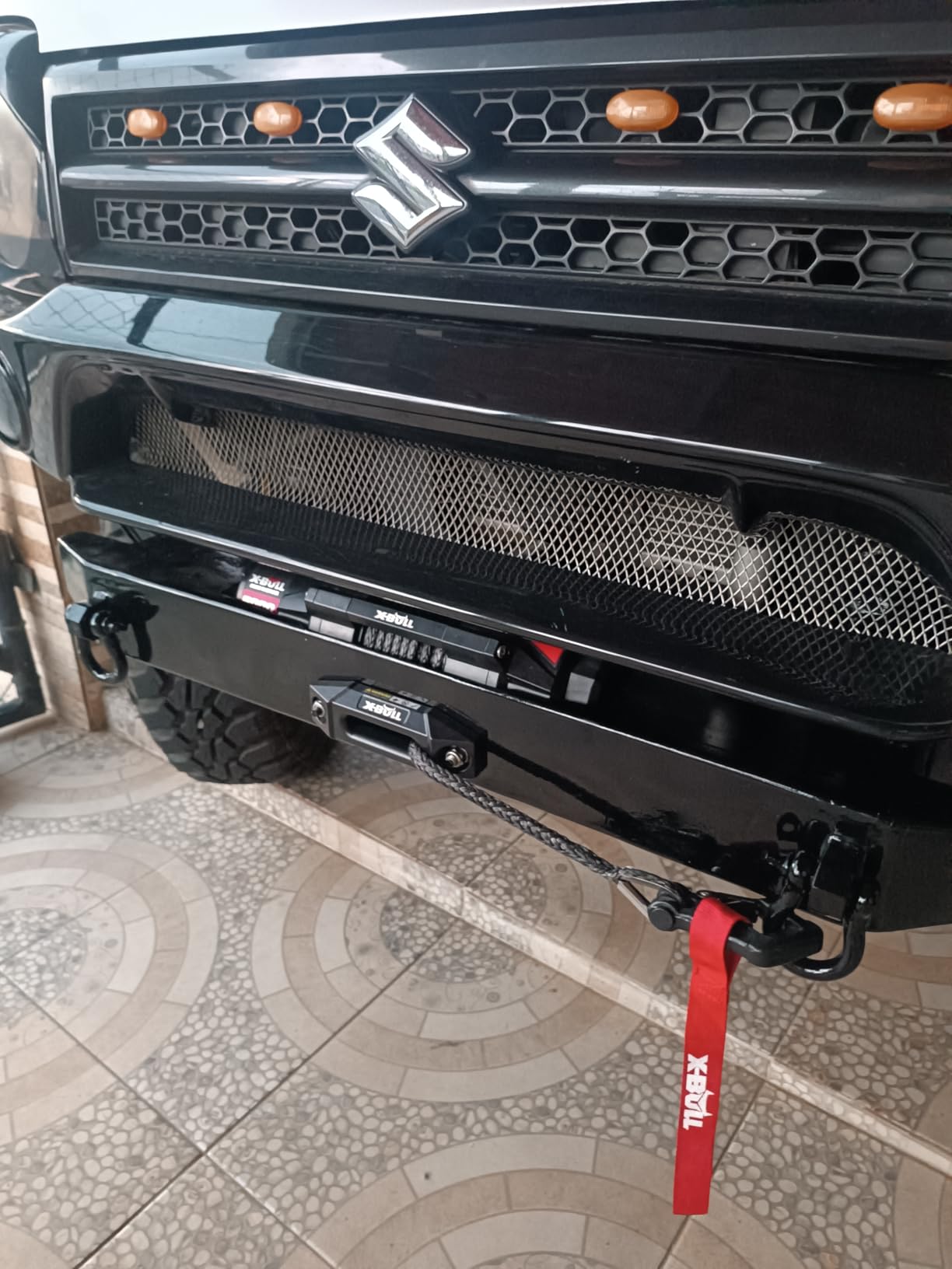 X-BULL 5000lbs Electric Winch - 12V DC Power Waterproof Synthetic Rope Winch with Hawse Fairlead, Wireless & Wired Remote with Mounting Plate for ATV/UTV,Boat Trailer Winch customer photo 1