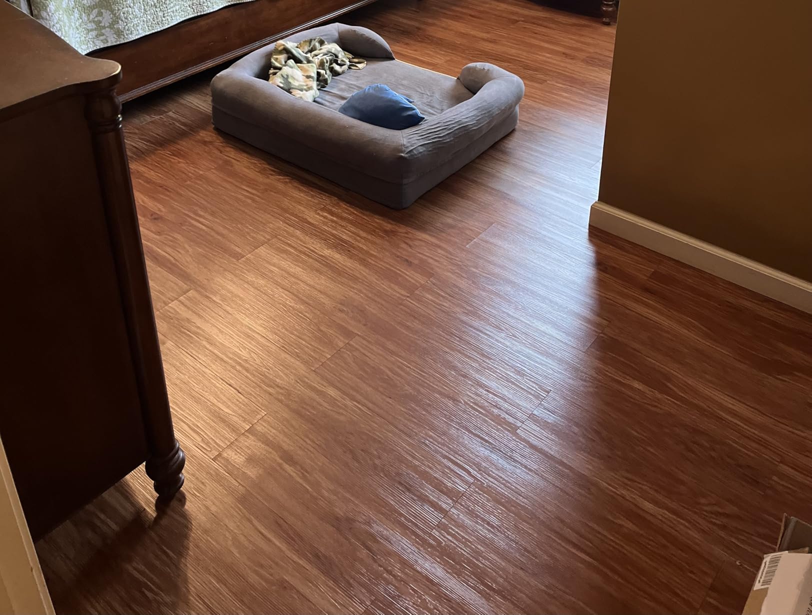 36-Pack 54 Sq.ft Peel and Stick Floor Tiles, Black Vinyl Flooring Wood Plank, Self-Adhesive Waterproof for Bedroom, Kitchen, Living Room Home Decor customer photo 2