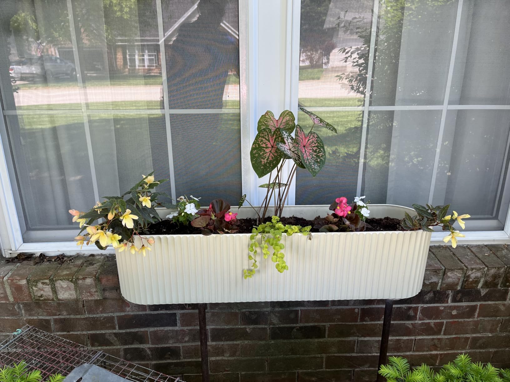 Veradek Demi Series Window Box Planter - Long Planter Box for Windowsill/Balcony | Durable Plastic-Stone Composite Material | Modern Decor for Flowers/Herbs customer photo 2