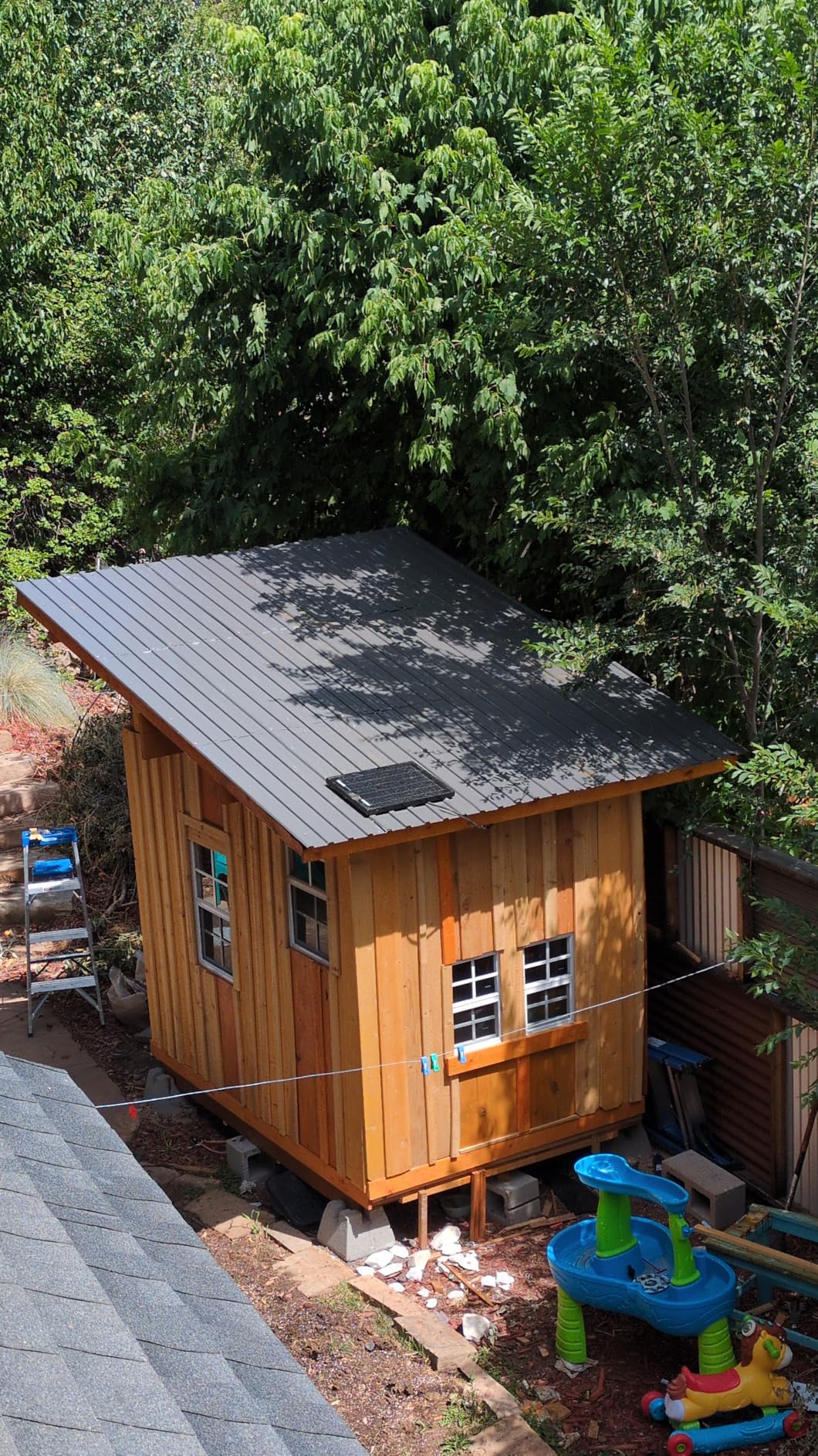 Metal Roof Panels 25 pcs 176.5 ft² Galvanized Steel Corrugated Tin Roofing Panels Gazebo Top Cover Garages,Sheds, Stables and Mobile Homes Replacement for Patio Outdoor Garden, Gray customer photo 2