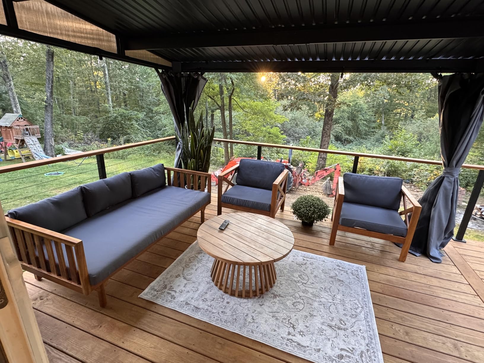 Muzata 16-20ft Modular Cable Railing Kit for Deck Surface Mount 36in RW17 | 5 Level Post Kit with Wire Rope & Cable Railing Hardware, No Handrail, Black Cable Railing System, Length Adjustable customer photo 2