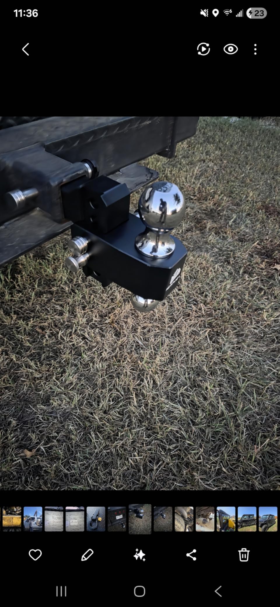 METOWARE Adjustable Trailer Hitch - Aluminum Tow Hitch Fits 2-Inch Receiver - Heavy Duty Drop Hitch with 4-Inch Drop/Rise for Truck (14,000 LBS GTW) customer photo 2