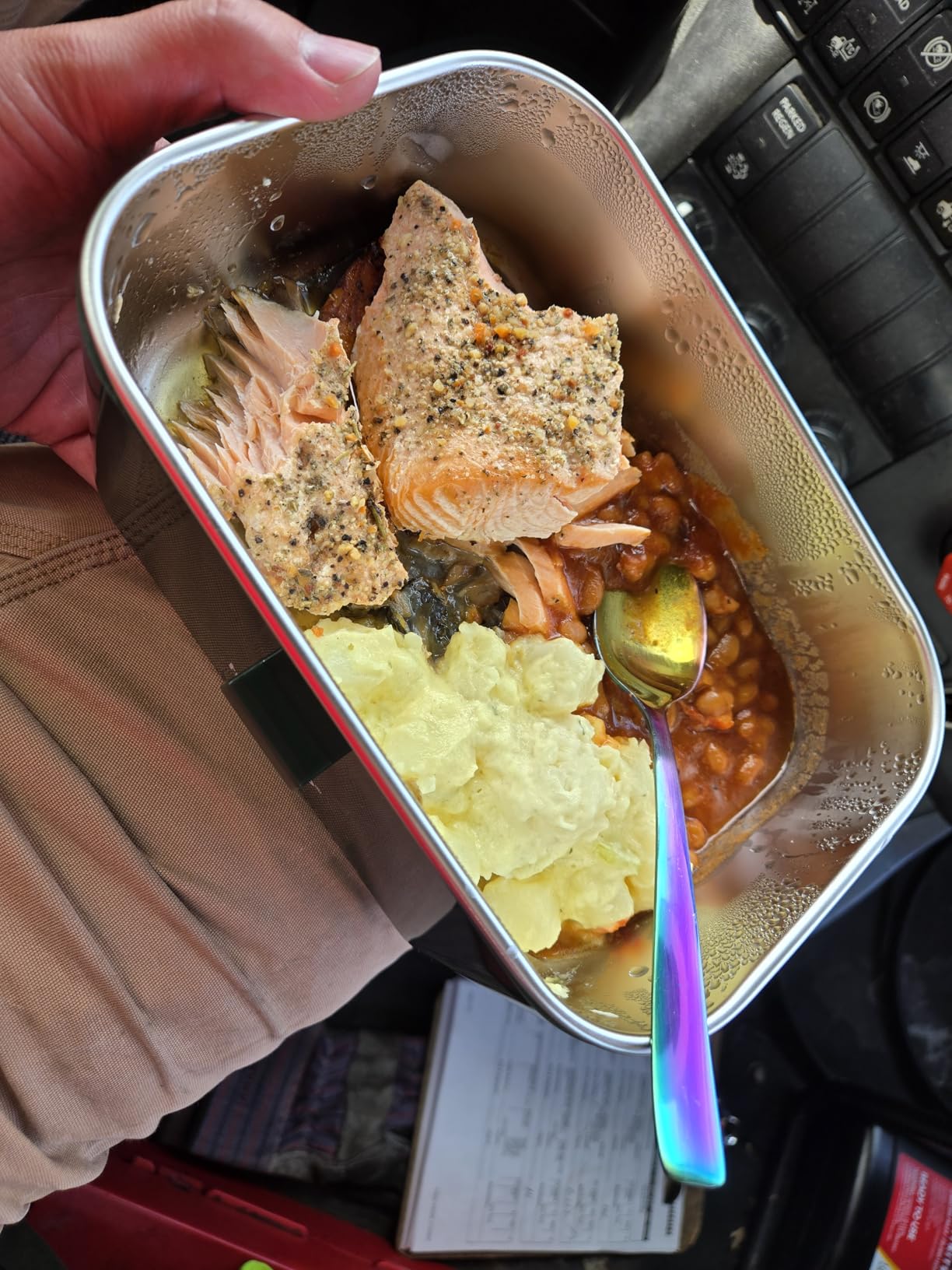 TRAVELISIMO Extra-Large Electric Lunch Box For Adults Holds up to 8 Cups - 100W Heated Lunch Box For Men 1.8L, Portable Food Warmer for Travel & Work, Loncheras Electricas Para Calentar Almuerzo customer photo 2