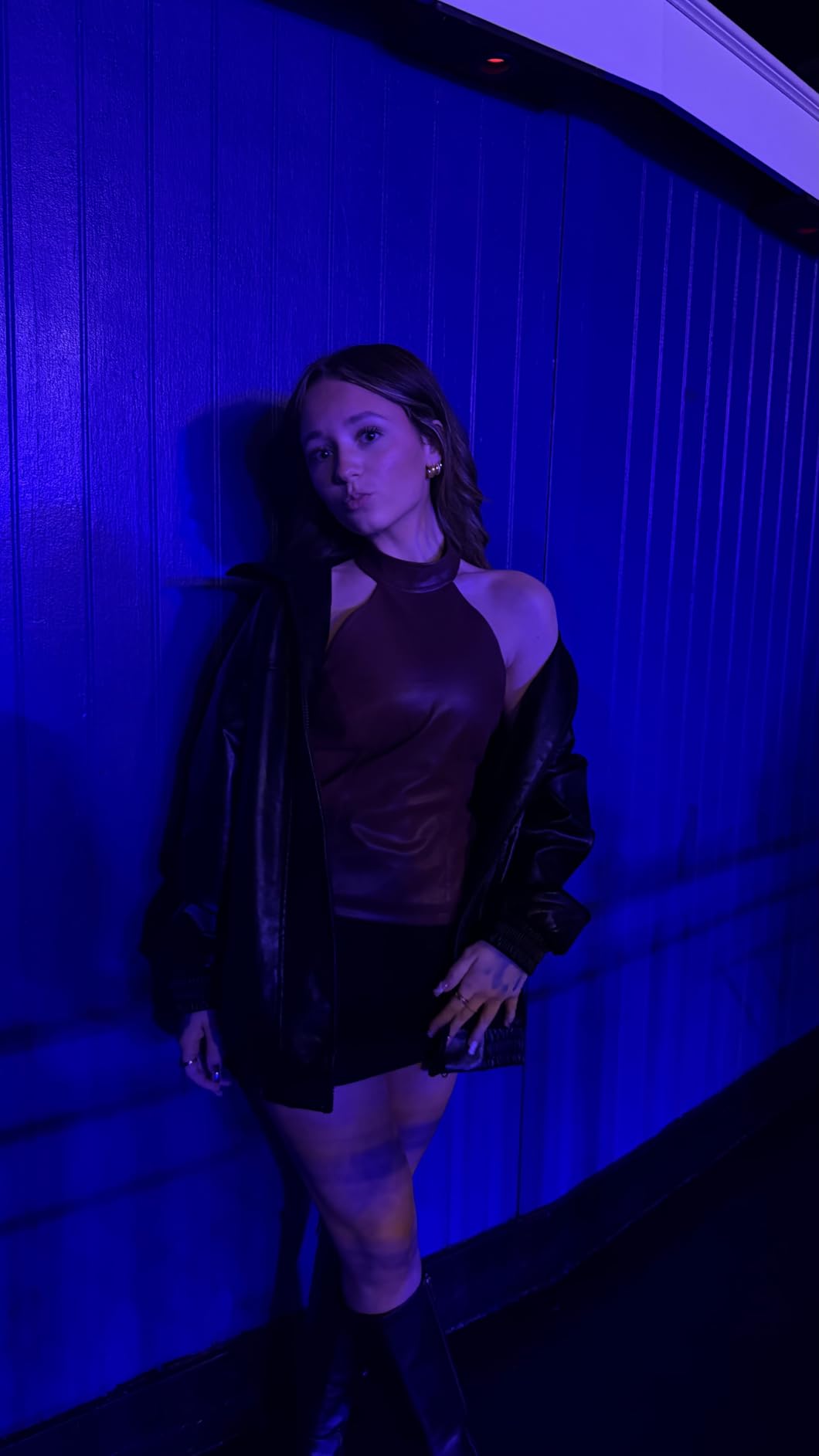 Sampeel Leather Jacket Women Faux Oversized Motorcycle Bomber Coats 2025 Fall Fashion Outfits Winter Clothes customer photo 2