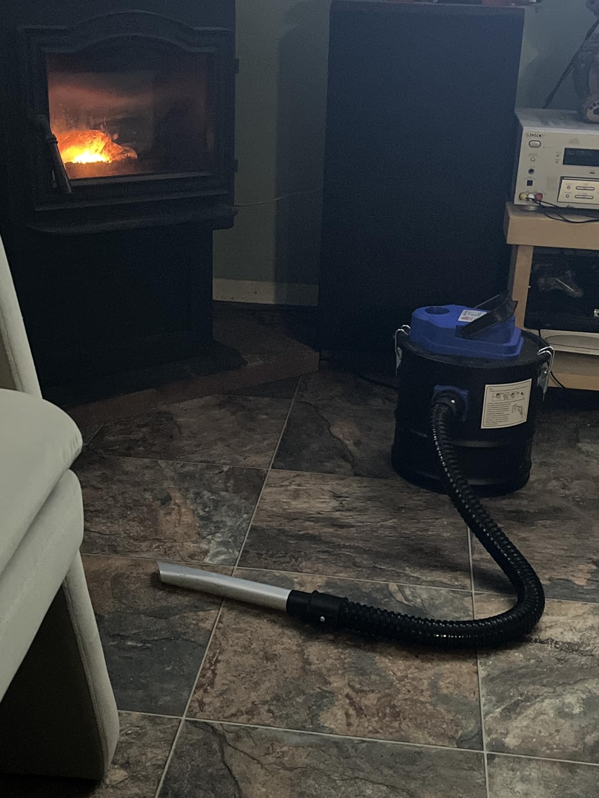 Ash Vacuum Cleaner, 2.6 Gallon 800W Fireplace Ash Vac, Blue | Portable, HEPA Filter System, Non-woven Dust Separator, for Fireplaces Pellet Grill Wood Stove Fire Pits Indoor Outdoor customer photo 1