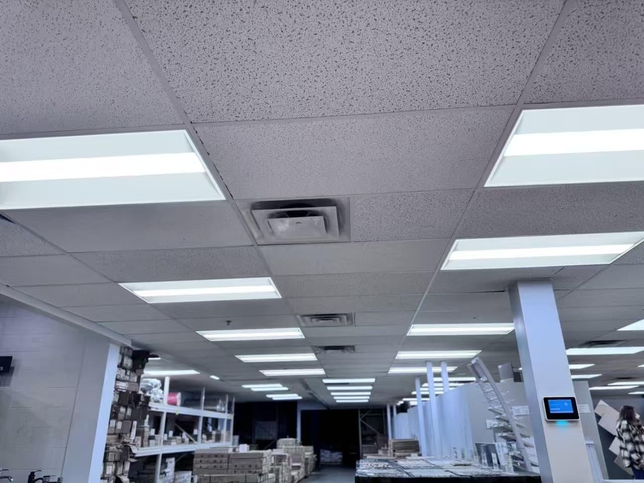 OKQ 2x4 LED Troffer Light (4 Pack), Wattage Selectable 30W-72W (Up to 10800LM), 5CCT Color Changeable 3000K-6500K, 0-10V Dimmable Center Basket Drop Ceiling Lights for Office & Commercial, 120-277V customer photo 1
