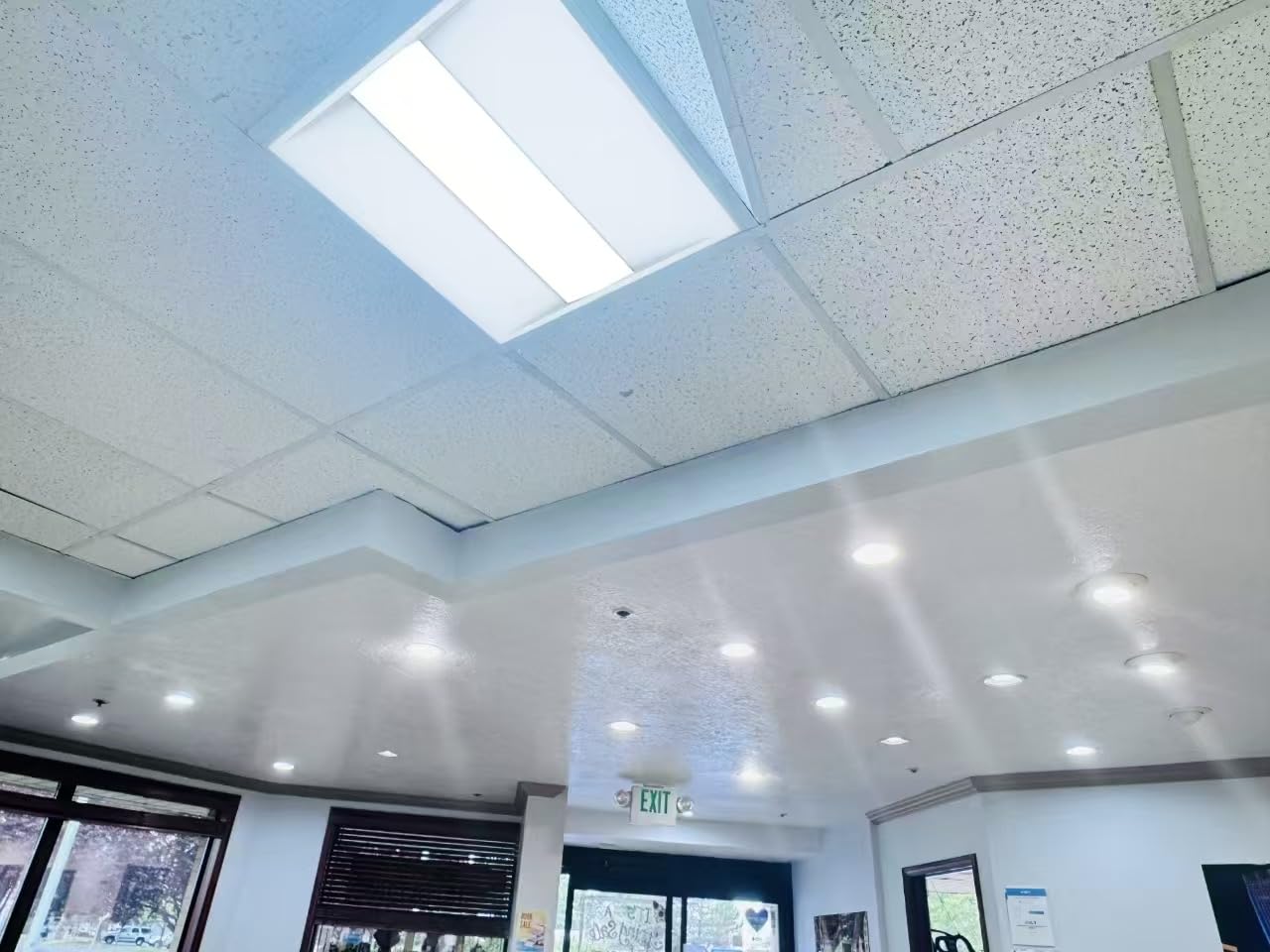 OKQ 2x4 LED Troffer Light (4 Pack), Wattage Selectable 30W-72W (Up to 10800LM), 5CCT Color Changeable 3000K-6500K, 0-10V Dimmable Center Basket Drop Ceiling Lights for Office & Commercial, 120-277V customer photo 2