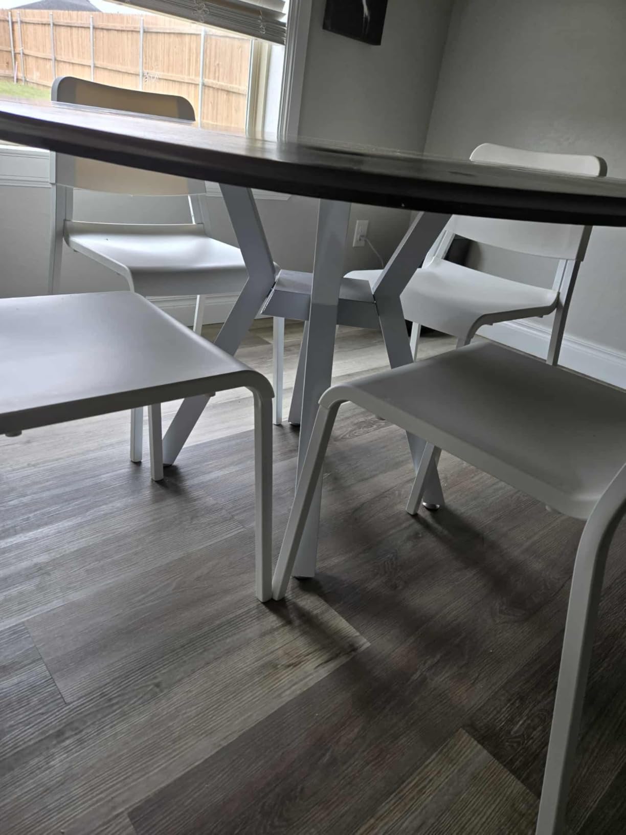 Metal Table Base，Modern Coffee Table Legs 28 Inch, Dining Table Legs for Glass, Marble, and Wood Table Tops, Heavy Duty Desk Legs Furniture Legs for Home,Kitchen,Office (Black) customer photo 1