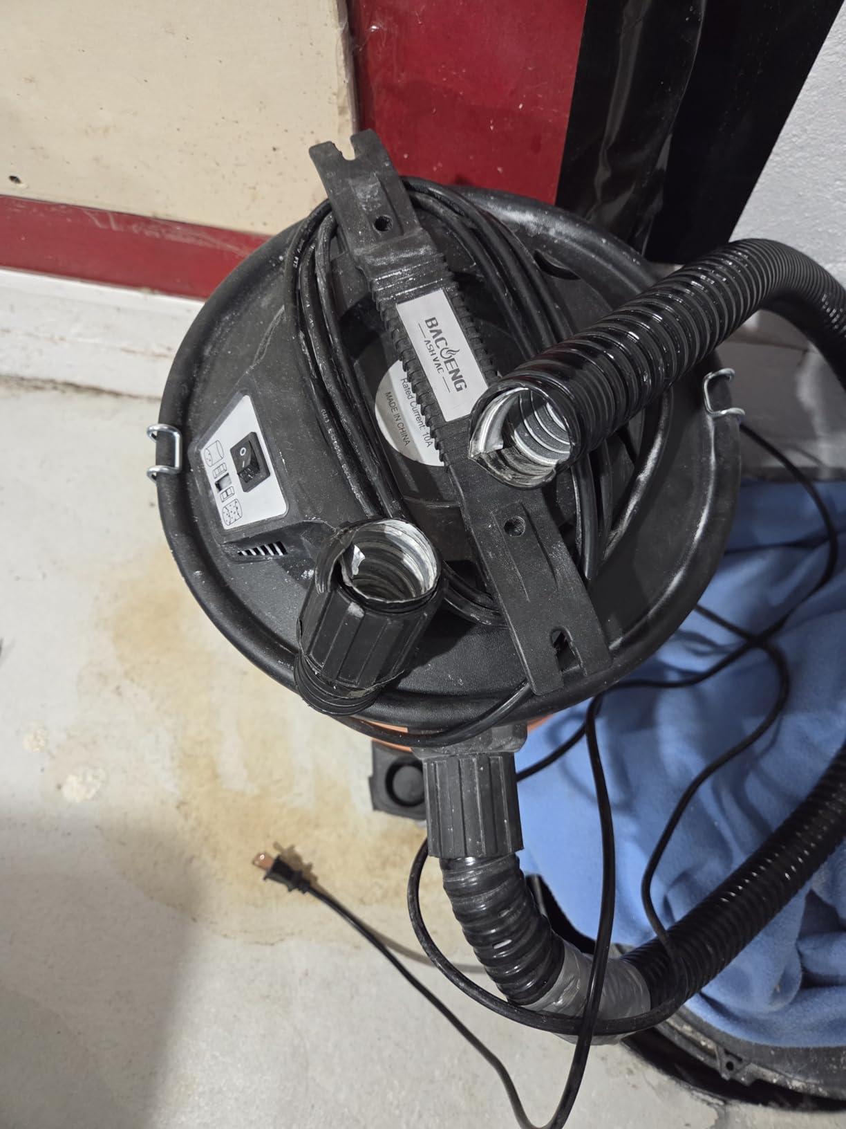 BACOENG Ash Vacuum for Pellet Stoves, Fireplace Ash Vac 5.2 Gallon 1200W with Double Stage Filtration System customer photo 1