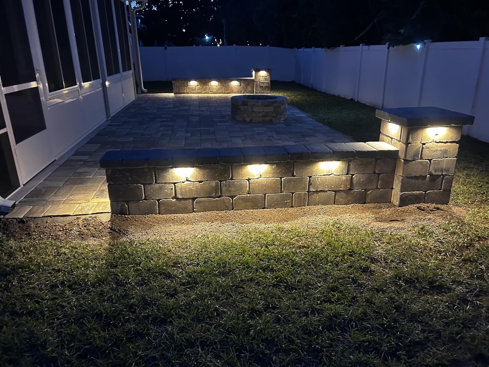 VOLISUN 7 Inch Retaining Wall Lights, 2700K Hardscape Lighting, 12 Pack | IP65 Waterproof, Cuttable Low Voltage Landscape Lighting, 12V Paver Lights, 3W Outdoor Step Lights, ETL customer photo 1