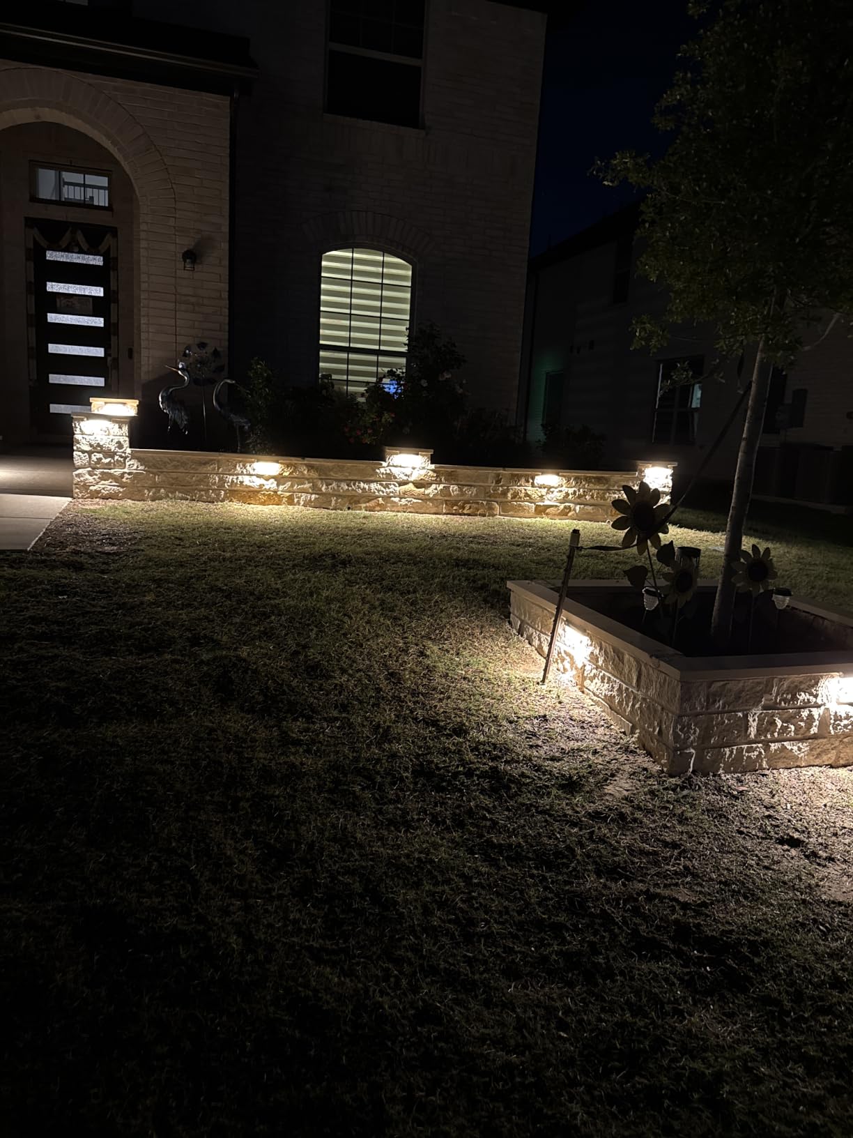 VOLISUN 7 Inch Retaining Wall Lights, 2700K Hardscape Lighting, 12 Pack | IP65 Waterproof, Cuttable Low Voltage Landscape Lighting, 12V Paver Lights, 3W Outdoor Step Lights, ETL customer photo 2