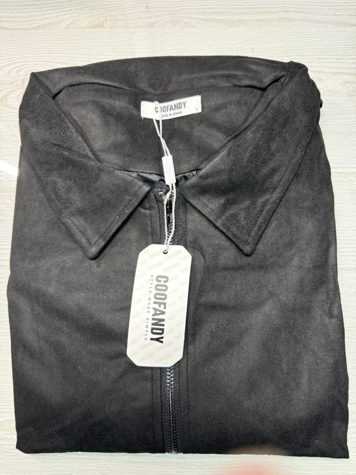 Men's Faux Suede Bomber Jacket Casual Stylish Lightweight Fall customer photo 2