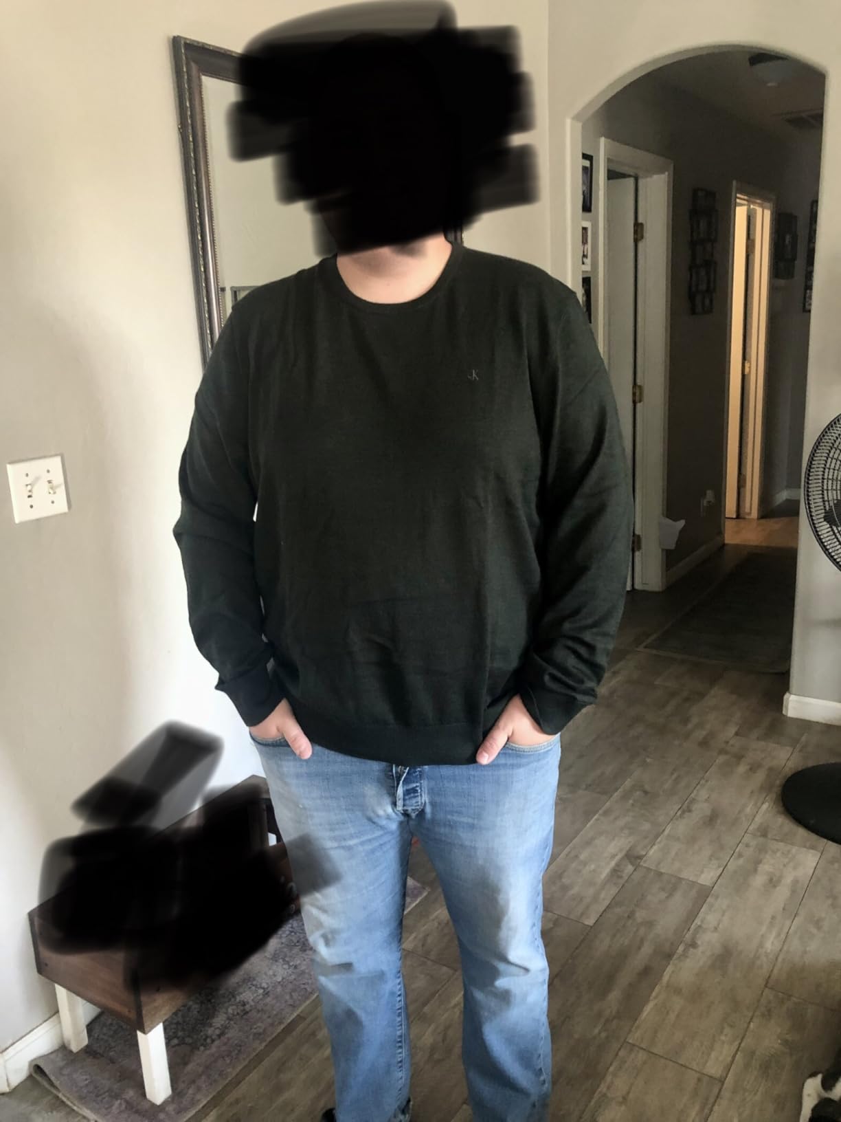 Men's Extra Fine Merino Wool Sweater customer photo 2