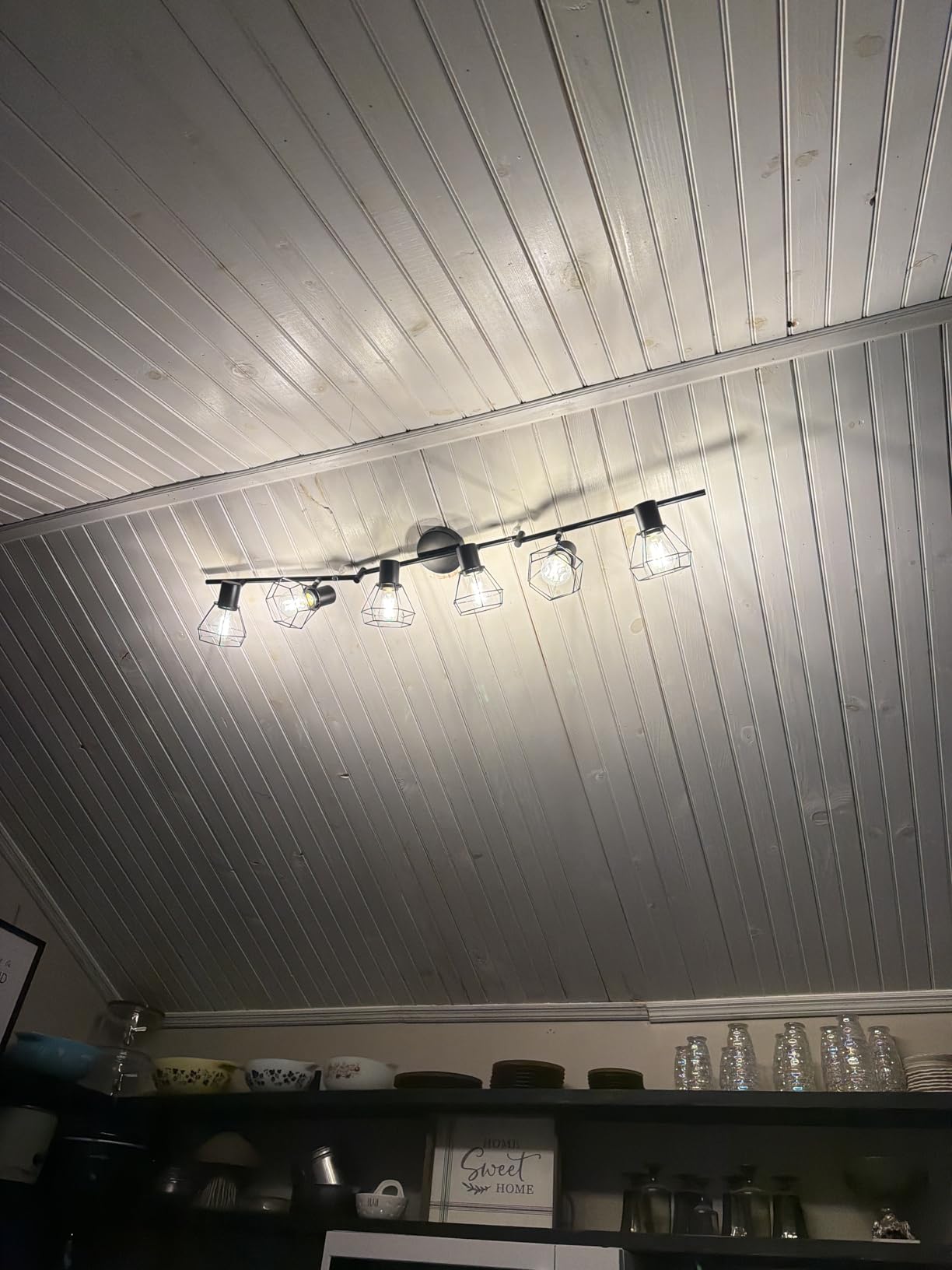 HiBay 6-Light Track Lighting, Directional Rotatable Ceiling Light Fixture, Black Farmhouse Track Spotlight for Kitchen, Bedroom, Living Room, E26 Base (Bulbs Not Included) customer photo 1
