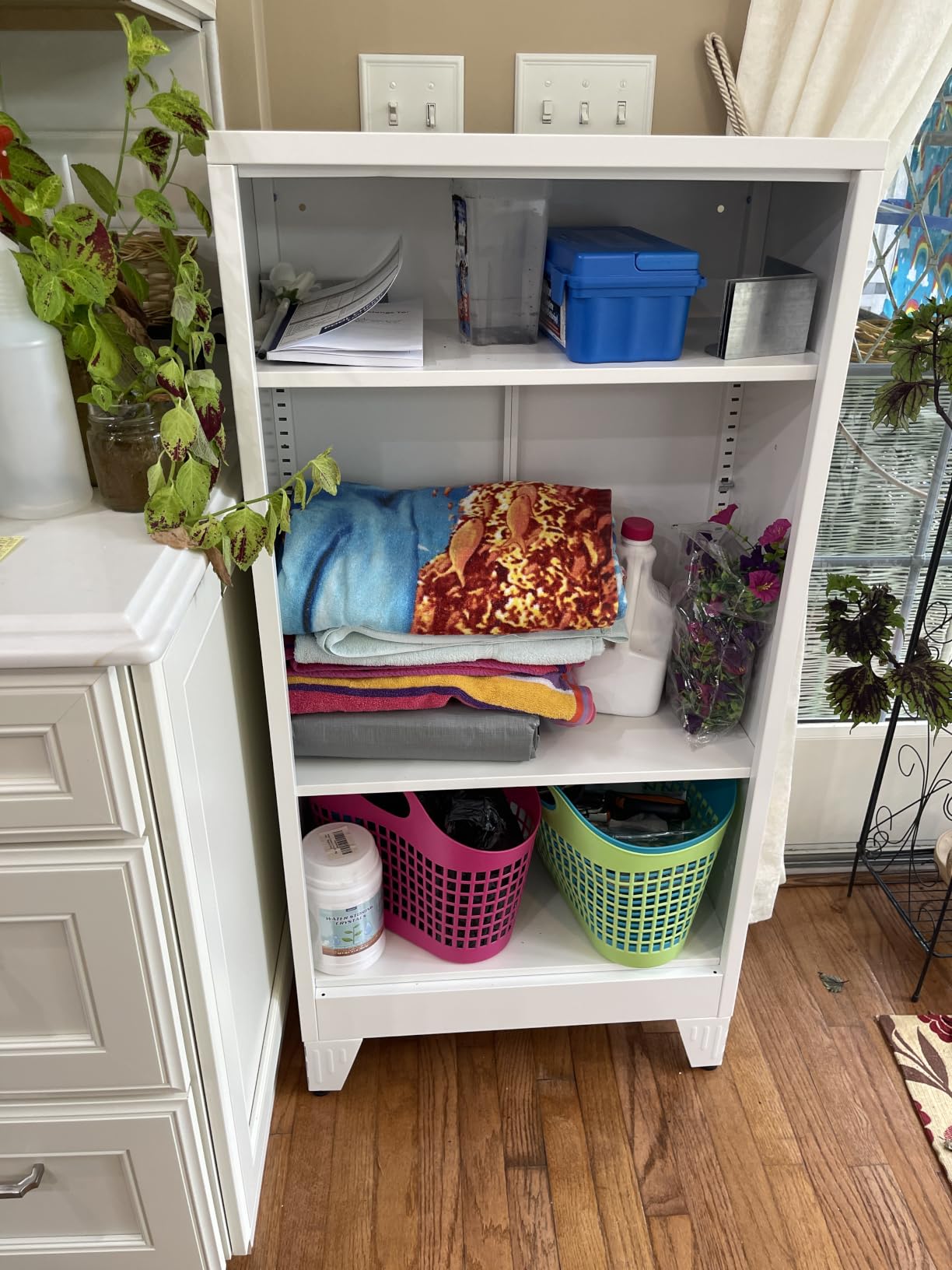 GAIOUS Metal Pantry Cabinet, Kitchen Pantry Storage Cabinets with 2 Door and 3 Adjustable Shelves, White Kitchen Pantry Cabinet, Freestanding Cupboard for Dining Room Living Room Bathroom customer photo 2